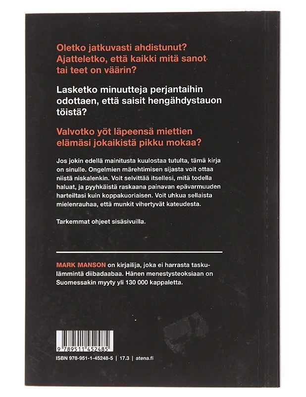 Kuinka olla piittamatta p*skaakaan : työkirja - Manson, Mark - Tietokirjat ja oppaat - 10105580360 - 1