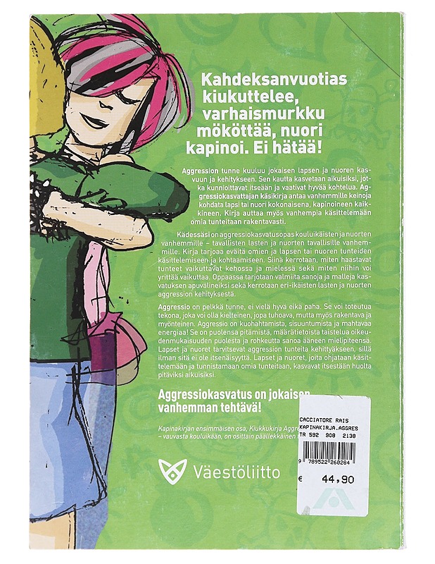 Kapinakirja : aggressiokasvattajan käsikirja - koululaisesta aikuiseksi - Cacciatore, Raisa - Tietokirjat ja oppaat - 10105580437 - 1