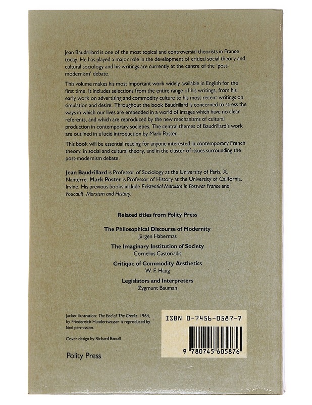 Selected writings - Baudrillard, Jean - Romaanit ja novellit - 10105580458 - 1