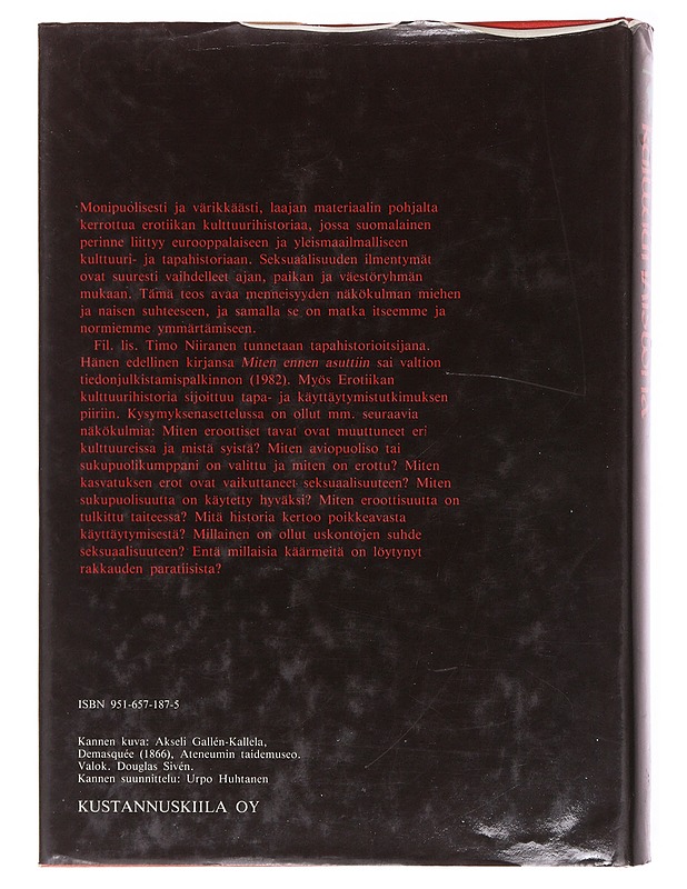 Erotiikan kulttuurihistoria - Niiranen, Timo - Historiakirjat - 10105580474 - 1