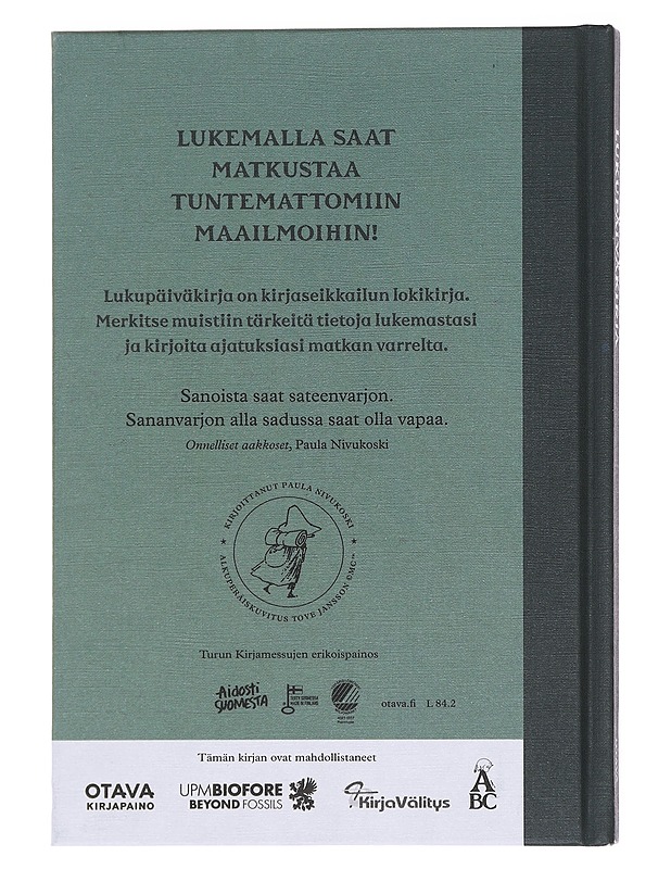 Lukupäiväkirja - Tove Jansson - Lastenkirjat - 10105580475 - 1