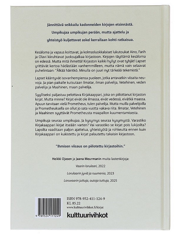 Kaapattujen kirjojen mysteeri - Ojanen, Heikki - Lastenkirjat - 10105580495 - 1
