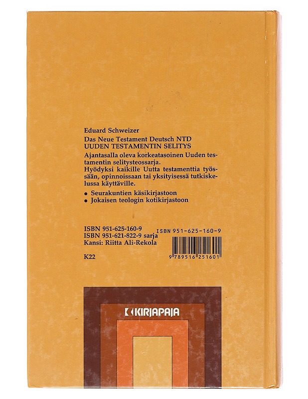 Luukkaan evankeliumi - Schweizer, Eduard - Taide- ja kulttuurikirjat - 10105580660 - 1