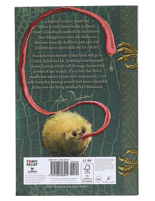Fantastic beasts and where to find them - Rowling, J. K. - Fantasia- ja scifi - 10105580848 - 1