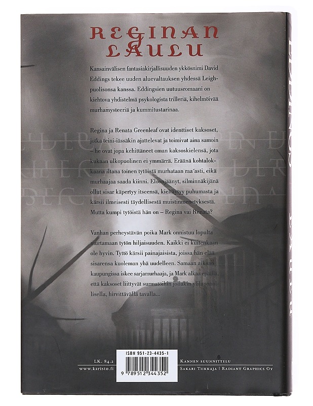 Reginan laulu - Eddings, David - Romaanit ja novellit - 10105580908 - 1