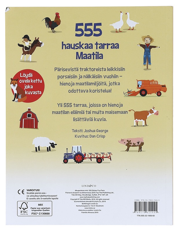 555 hauskaa tarraa Maatila - Joshua George - Lastenkirjat - 10105581020 - 1