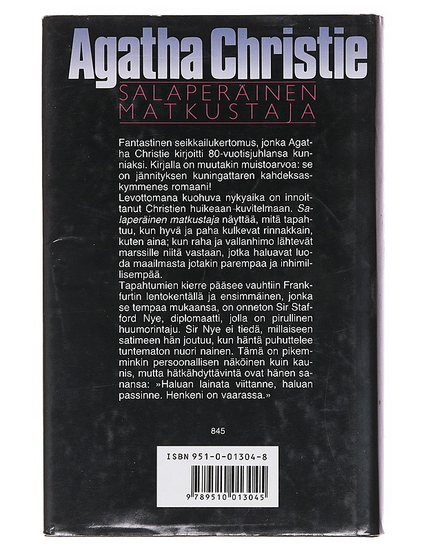 Salaperäinen matkustaja - Christie, Agatha - Romaanit ja novellit - 10105581137 - 1