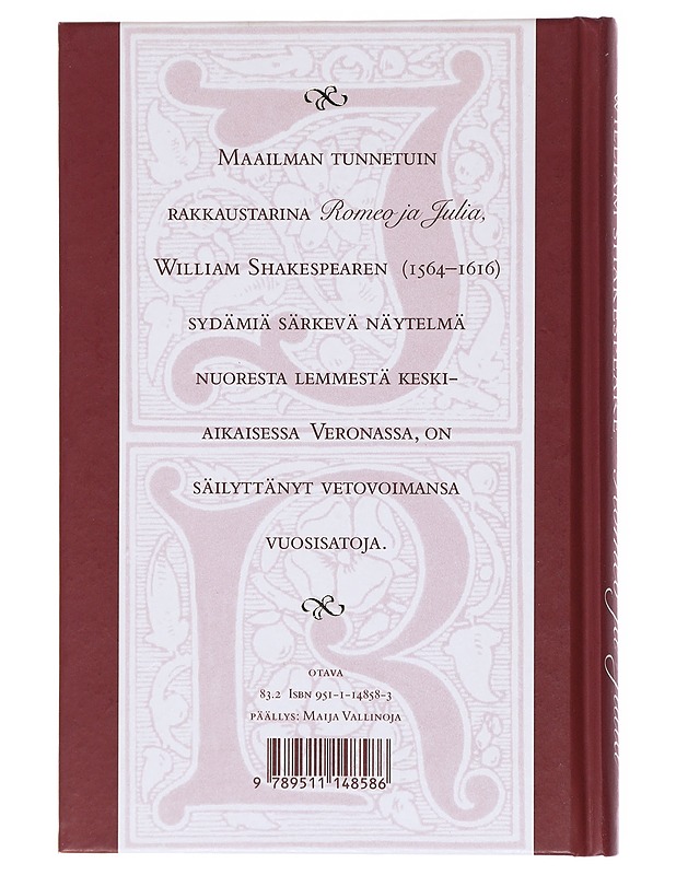 Romeo ja Julia - Shakespeare, William - Romaanit ja novellit - 10105581200 - 1