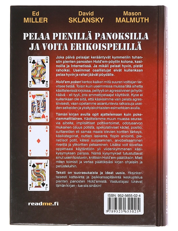 Hold'em pokeri / pelaa pienillä panoksilla ja voita erikoispelillä - Miller, Ed - Tietokirjat ja oppaat - 10105581293 - 1