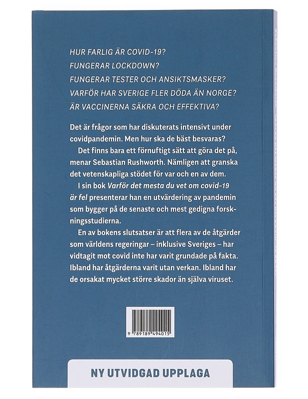Varför det mesta du vet om Covid-19 är fel - Rushworth, Sebastian - Tietokirjat ja oppaat - 10105581356 - 1