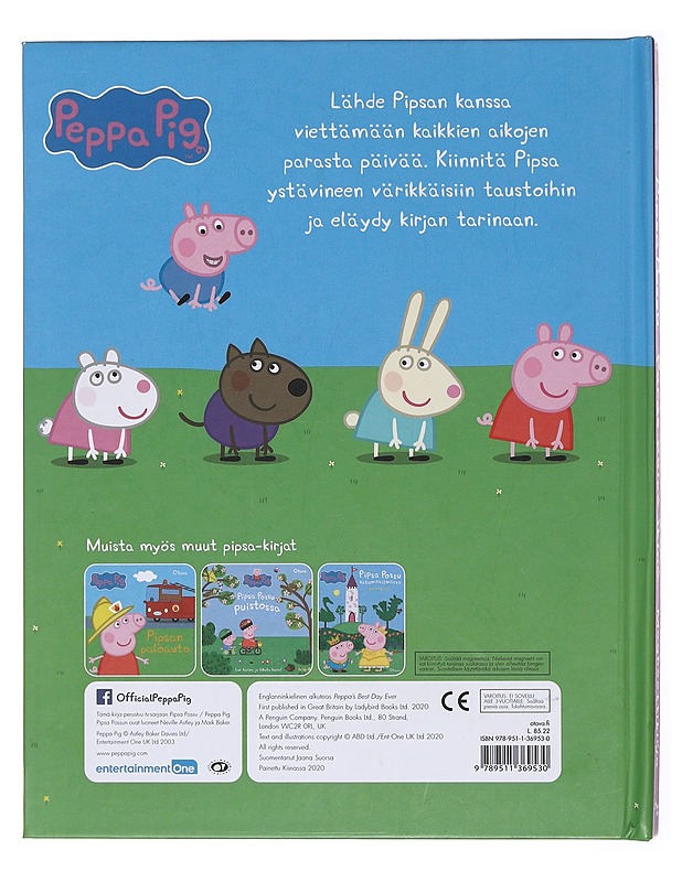 Pipsa Possu - paras päivä ikinä : magneettikirja - Suorsa, Jaana - Lastenkirjat - 10105581384 - 1