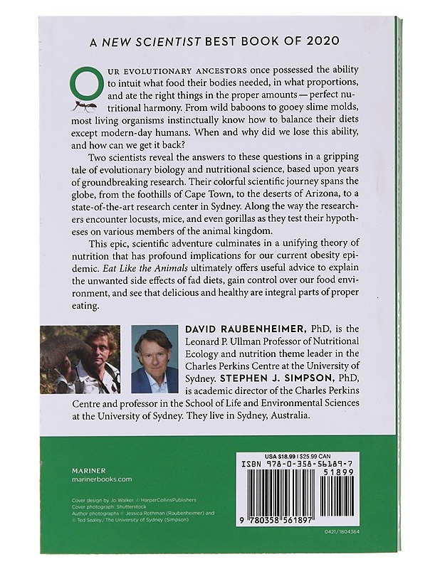 Eat Like the Animals - Raubenheimer, David - Tietokirjat - 10105581402 - 1