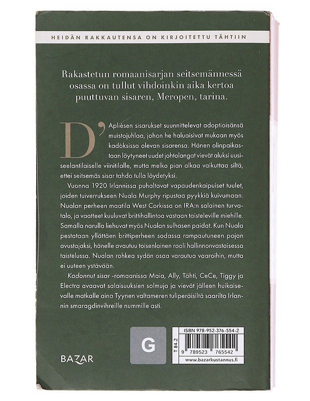 Kadonnut sisar - Riley, Lucinda - Romaanit ja novellit - 10105581444 - 1
