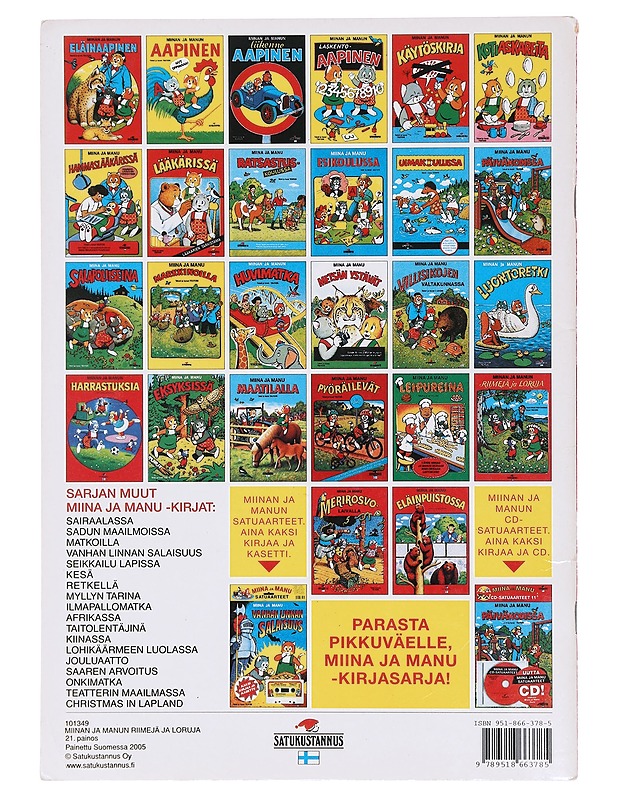Miinan ja Manun riimejä ja loruja - Teutori - Lastenkirjat - 10105581459 - 1