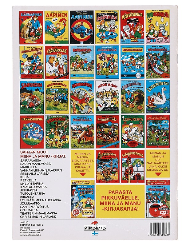 Miinan ja Manun aapinen - Teutori - Lastenkirjat - 10105581461 - 1
