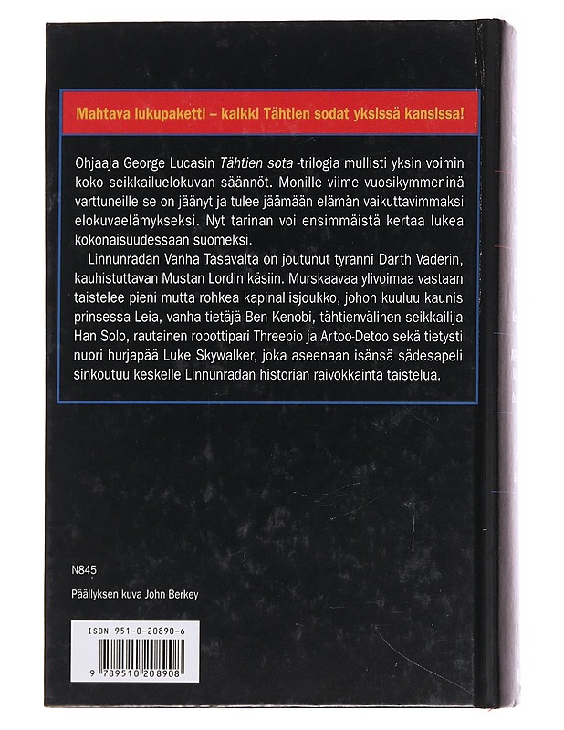 Tähtien sota -trilogia - Lucas, George - Romaanit ja novellit - 10105581476 - 1