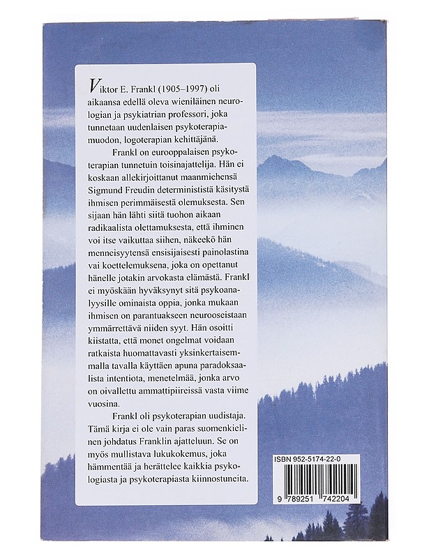 Logoterapia - avain mielekkääseen elämään - Frankl, Viktor - Tietokirjat ja oppaat - 10105581513 - 1