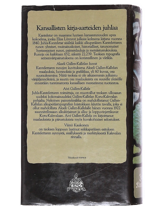 Kanteletar - Lönnrot, Elias - Romaanit ja novellit - 10105581543 - 1