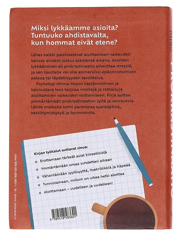 Prokrastinaatio : aloittamisen vaikeus ja miten se voitetaan - Minna Miao - Tietokirjat ja oppaat - 10105581585 - 1