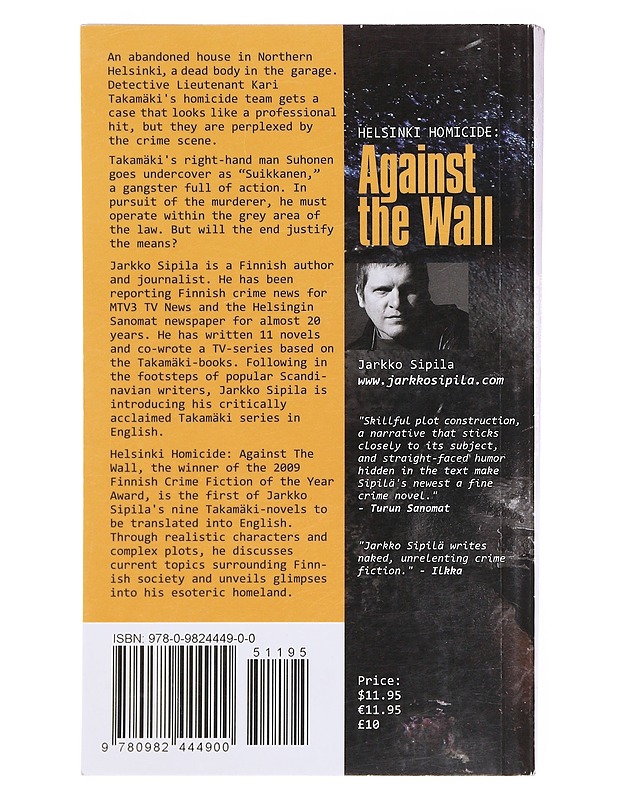 Helsinki homicide : against the wall - Sipilä, Jarkko - Romaanit ja novellit - 10105581849 - 1
