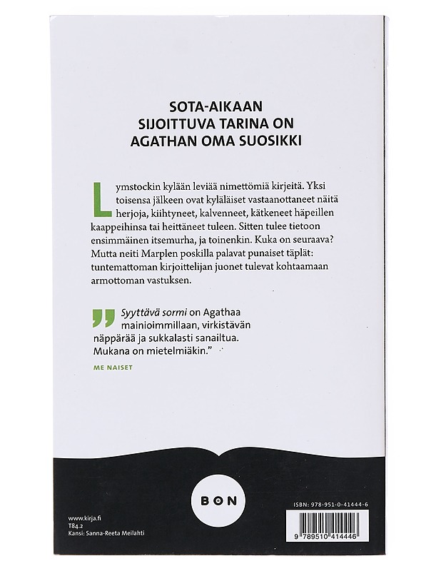 Syyttävä sormi - Christie, Agatha - Romaanit ja novellit - 10105581891 - 1