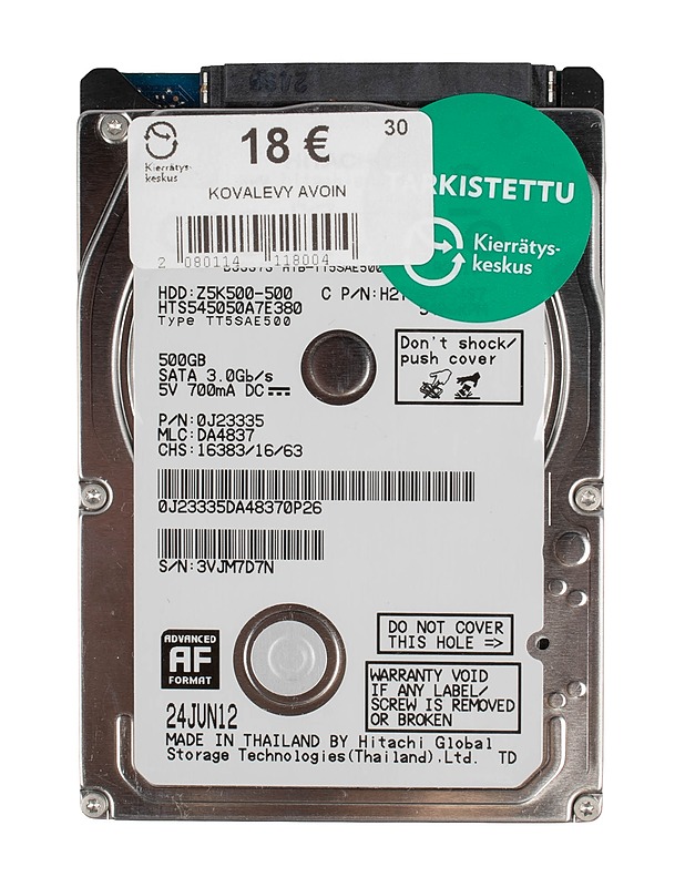 2,5" HDD-kiintolevy 500 Gb sata - Tietokoneet - 10105581919 - 0
