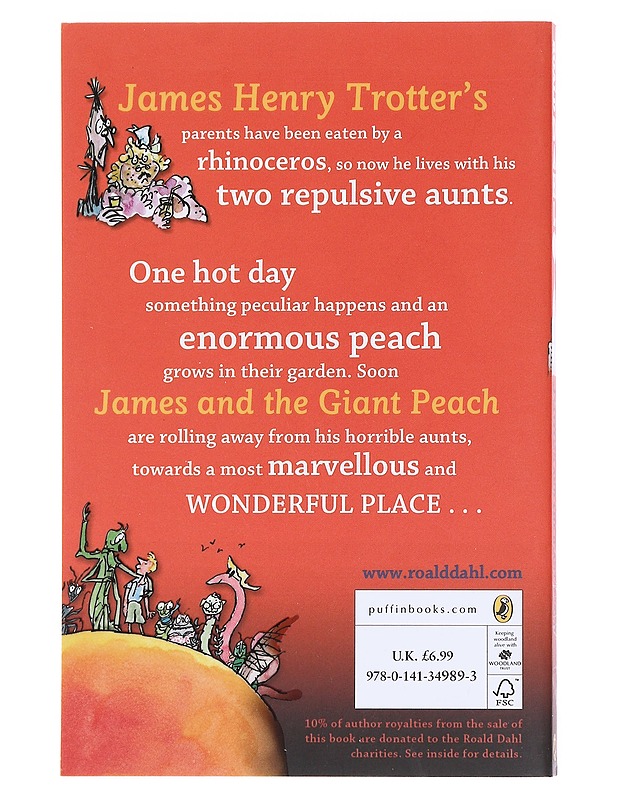 James And The Giant Peach - Roald Dahl - Lastenkirjat - 10105581987 - 1