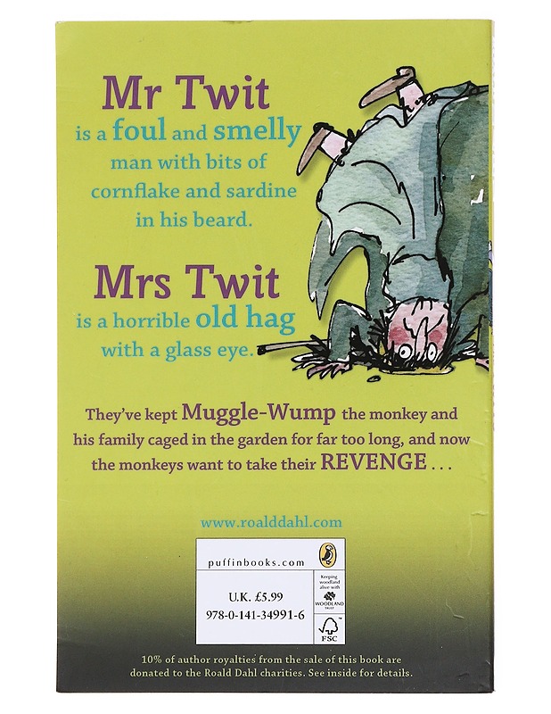 The Twits - Roald Dahl - Lastenkirjat - 10105581999 - 1