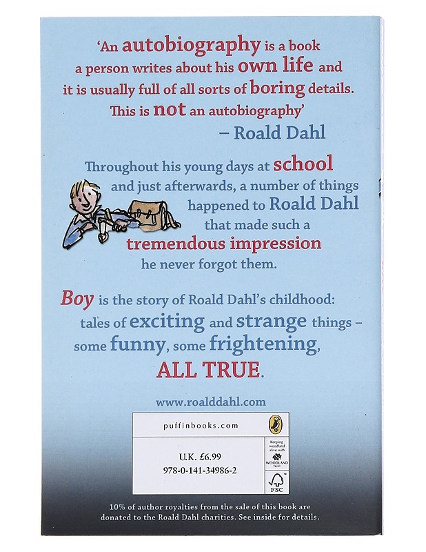BOY Tales Of Childhood - Roald Dahl - Lastenkirjat - 10105582013 - 1