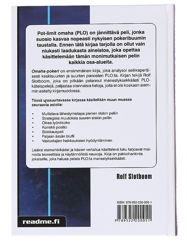 Omaha-pokeri - Slotboom, Rolf - Tietokirjat ja oppaat - 10105582059 - 1
