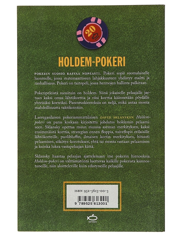 Holdem-pokeri - Sklansky, David - Tietokirjat ja oppaat - 10105582055 - 1