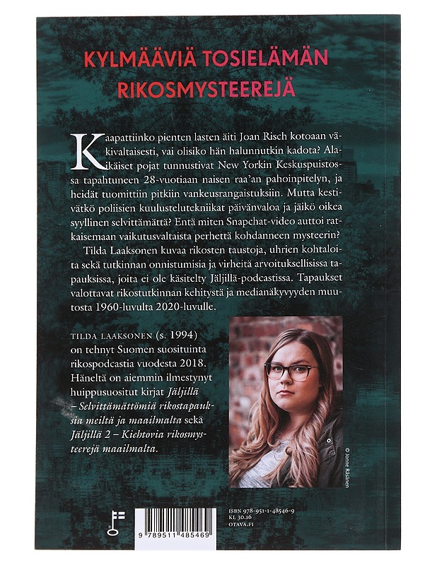 Jäljillä / 3 Hyytäviä rikostarinoita maailmalta - Tilda Laaksonen - Tietokirjat - 10105582065 - 1