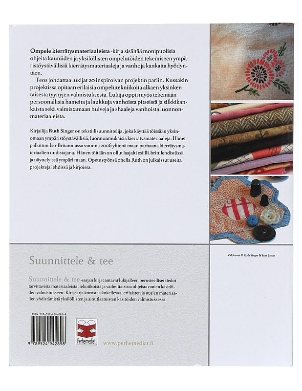Ompele kierrätysmateriaaleista - Ruth Singer - Tietokirjat ja oppaat - 10105582088 - 1