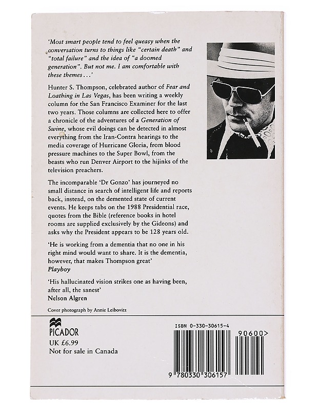 Generation of swine : tales of shame and degradation in the '80s - Hunter S. Thompson - Romaanit ja novellit - 10105582147 - 1