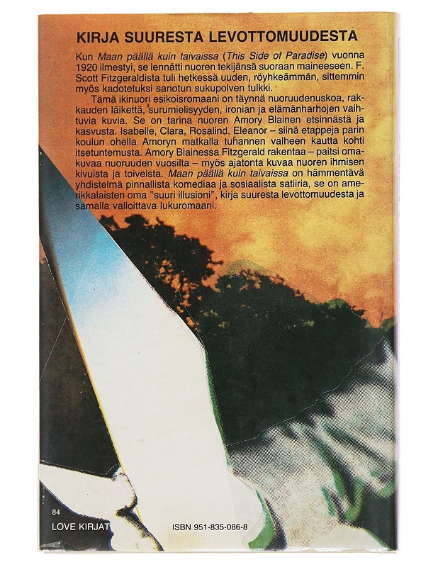Maan päällä kuin taivaissa - Fitzgerald,F. Scott - Romaanit ja novellit - 10105582165 - 1