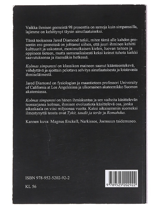 Kolmas simpanssi / ihmiseläimen evoluutio ja tulevaisuus - Diamond, Jared - Tietokirjat ja oppaat - 10105582188 - 1