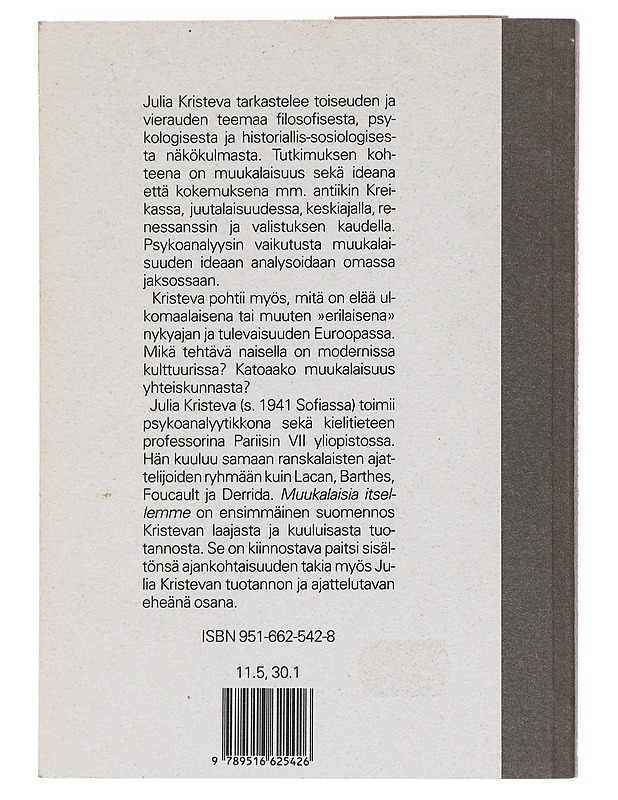 Muukalaisia itsellemme - Kristeva, Julia - Tietokirjat ja oppaat - 10105582220 - 1