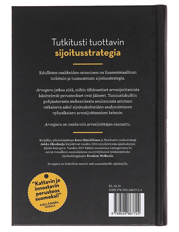 Arvoguru : näin löydät halvimmat osakkeet - Hämäläinen, Karo - Tietokirjat ja oppaat - 10105582238 - 1