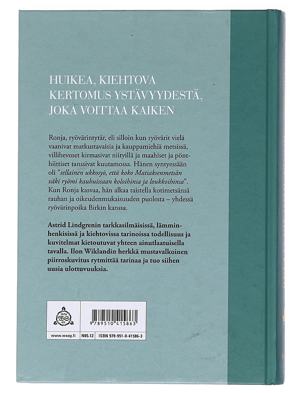 Ronja, ryövärintytär - Lindgren, Astrid - Lastenkirjat - 10105582296 - 1