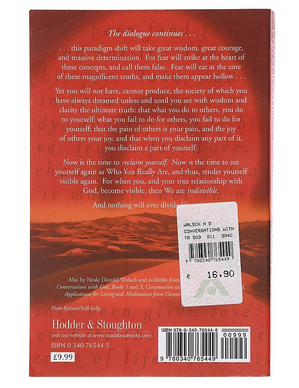 Conversations with God. Book 2, An uncommon dialogue - Neale Donald Walsch - Romaanit ja novellit - 10105582334 - 1