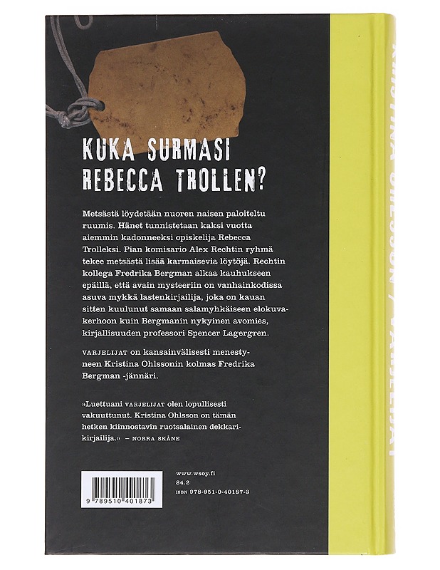 Varjelijat - Ohlsson, Kristina - Romaanit ja novellit - 10105582368 - 1