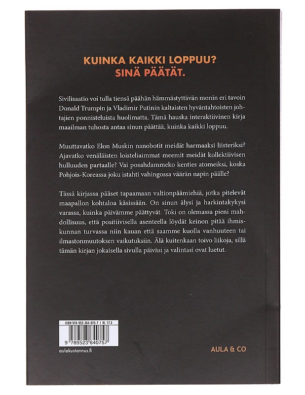 Kim Jong-un ja kaverit / valitse oma maailmanloppusi - Sears, Rob - Romaanit ja novellit - 10105582377 - 1
