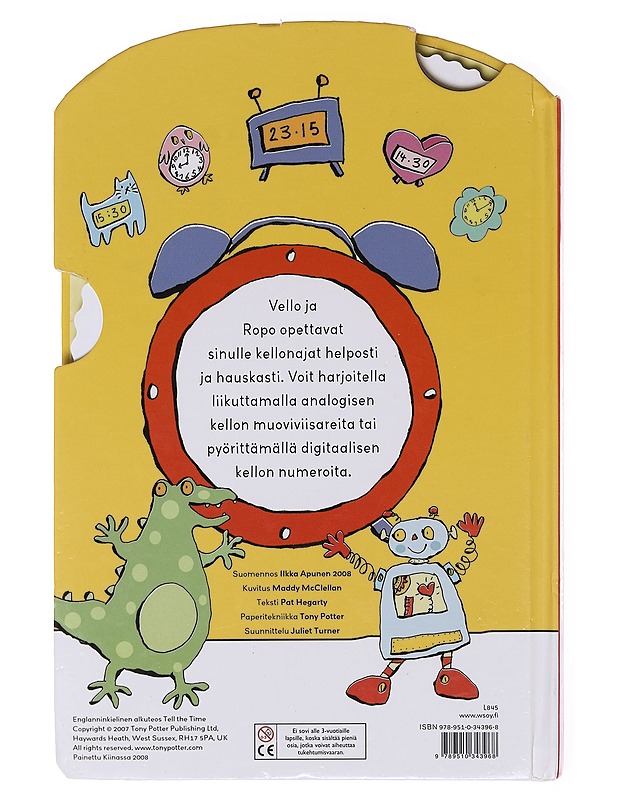 Katso kelloa, oppaina Ropo ja Vello - McClellan, Maddy - Lastenkirjat - 10105582428 - 1