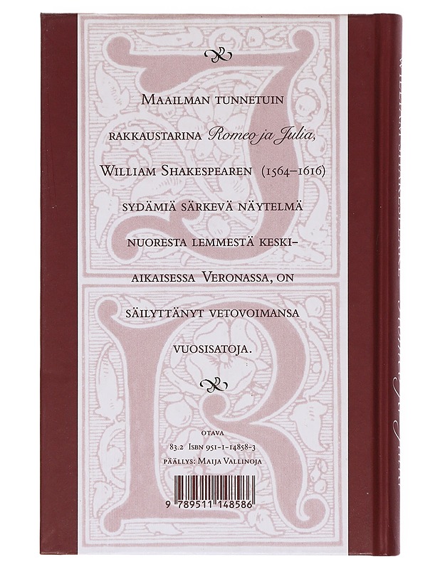 Romeo ja Julia - Shakespeare, William - Runot ja näytelmät - 10105582470 - 1