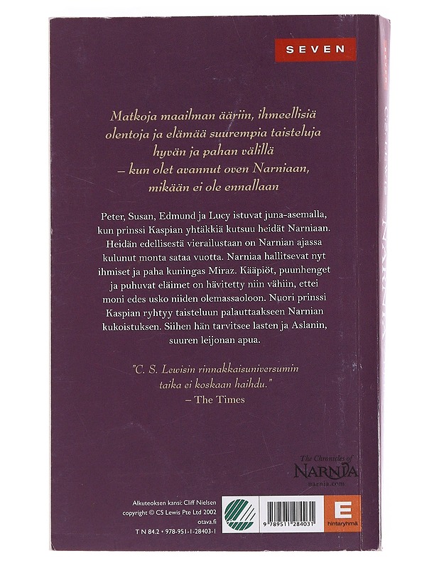 Prinssi Kaspian - Lewis, C. S. - Nuorten kirjat - 10105582518 - 1
