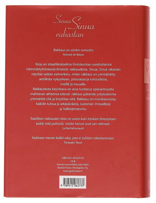 Sinua, Sinua rakastan / sanoja rakkaudesta - Ikonen, Teemu - Tietokirjat ja oppaat - 10105582521 - 1