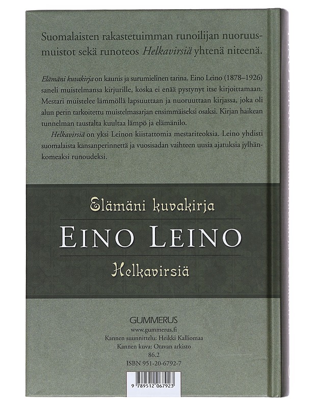 Elämäni kuvakirja / Helkavirsiä - Eino Leino - Elämäkerrat ja muistelmat - 10105582530 - 1