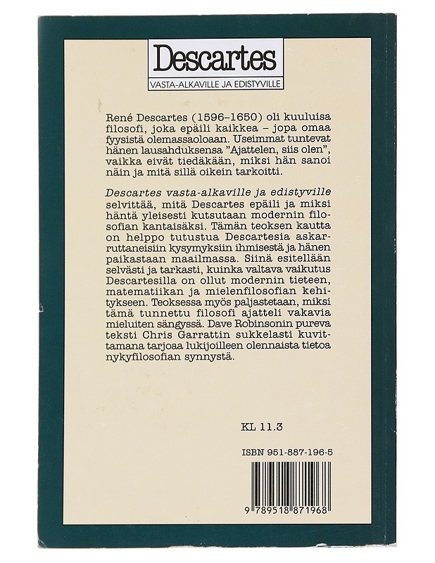 Descartes vasta-alkaville ja edistyneille - Robinson, Dave - Tietokirjat ja oppaat - 10105582543 - 1