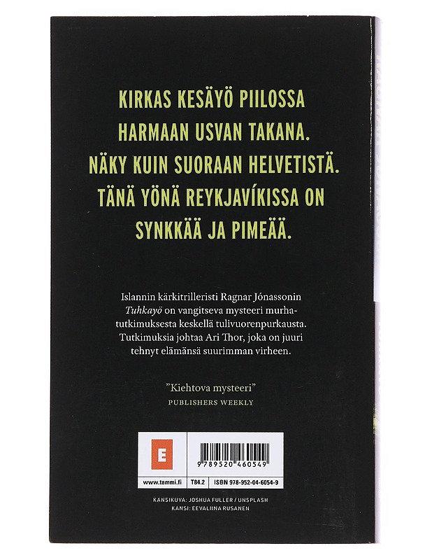 Tuhkayö - Ragnar Jónasson - Romaanit ja novellit - 10105582617 - 1
