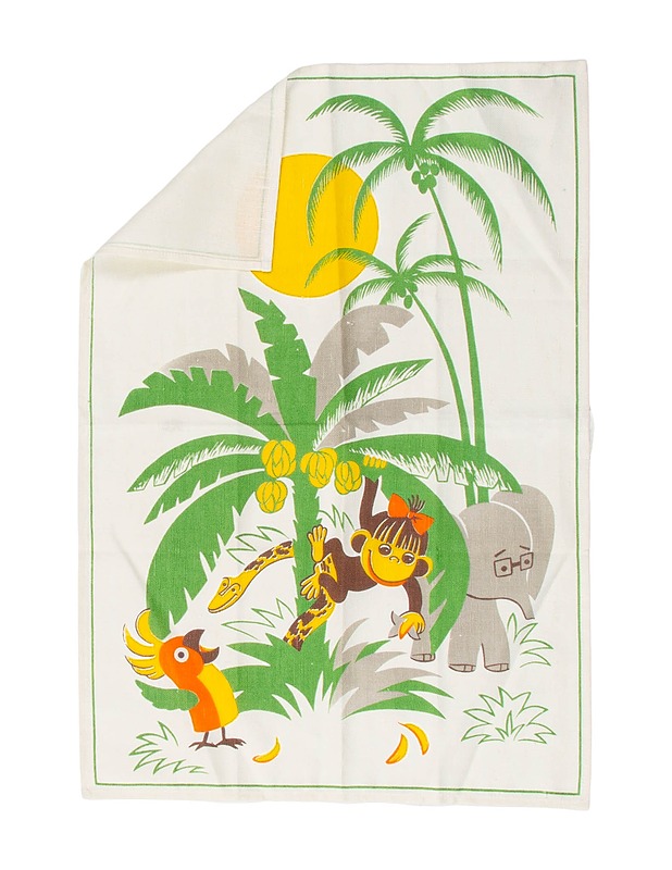 Eläinkuvioinen pyyhe, 49x71 cm - Pyyhkeet - 10105582632 - 0